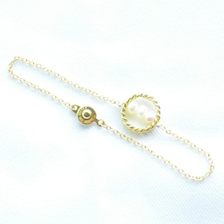 ∥Cheng Jewelry∥ Bochim Angel - "Gold chain" Pearl Bracelet 2枚目の画像