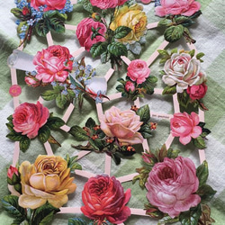 グリーン花束 ブーケペーパーフラワー クラフトパンチ アルバム素材