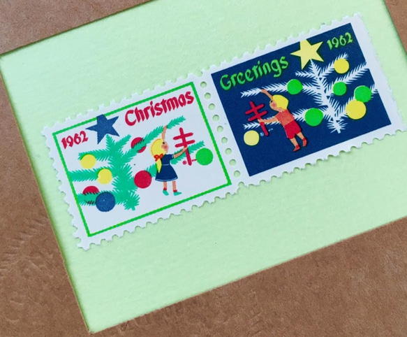 x‘mas sealのartmuseum　USA　stamp 1枚目の画像