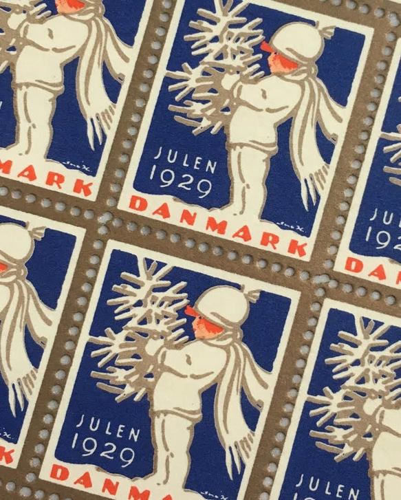 x‘mas sealのartmuseum　Denmark　stamp 1枚目の画像