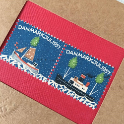 x‘mas sealのartmuseum　Denmark　stamp 1枚目の画像