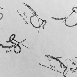 de bouboutin antique刺繍図案のラッピングペーパー　 5枚目の画像