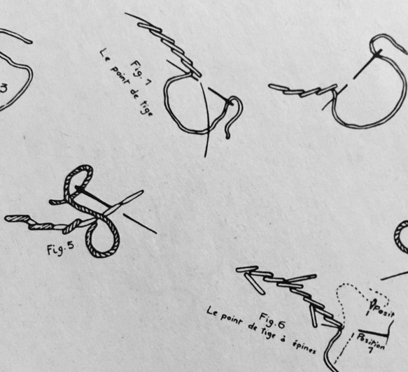 de bouboutin antique刺繍図案のラッピングペーパー　 5枚目の画像