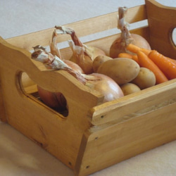 果物・野菜用ウッドボックス 1枚目の画像