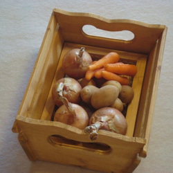 果物・野菜用ウッドボックス 3枚目の画像