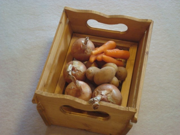 果物・野菜用ウッドボックス 3枚目の画像