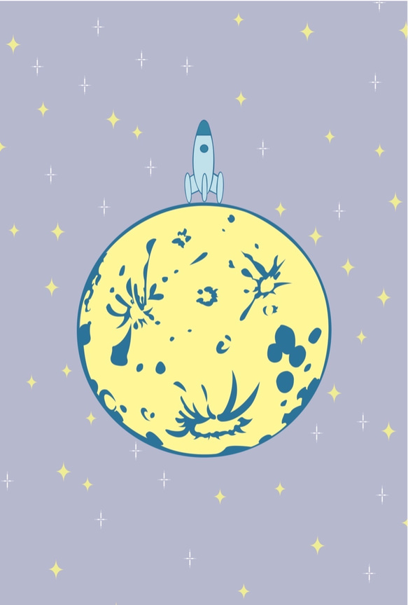 ⭐︎福袋⭐︎ 宇宙　ロケット　月　地球　レターセット　ポストカード 6枚目の画像
