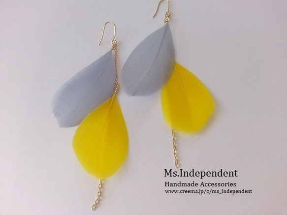 SUMMER WIND yellow*gray ピアス（フープ） Ms.Independent 通販