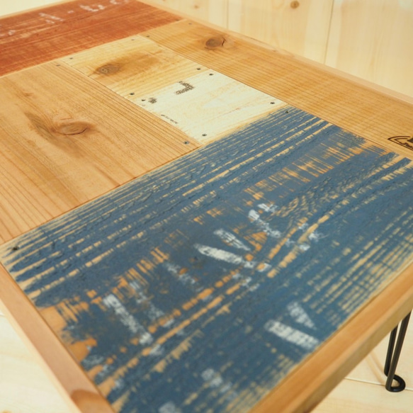 折りたためるテーブル ナチュラルテイスト W605×D375×H325 【パズルシリーズ】 2枚目の画像