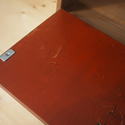 -オリジナル塗装 red×vintage- 古道具ストックボックス 5枚目の画像