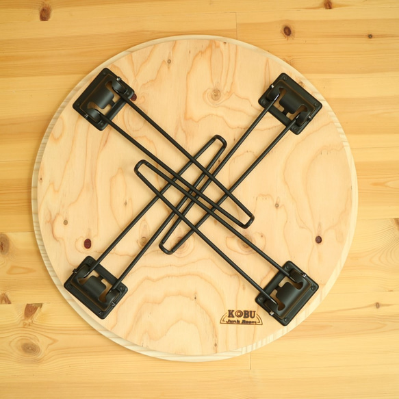 natural 50【パズルシリーズ】折りたためる丸テーブル 3枚目の画像