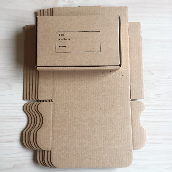 new【高品質日本製】日本郵便の定形外郵便の新規格対応サイズ（ポスト投函OK）定形外郵便サイズのミニダンボール15枚 4枚目の画像