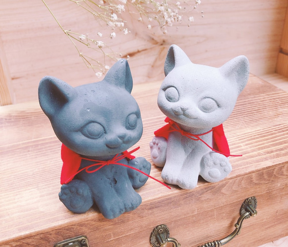【友誼萬歲】小貓咪  鐵灰色 / 紙鎮 / 擴香石 / 擺飾 第4張的照片