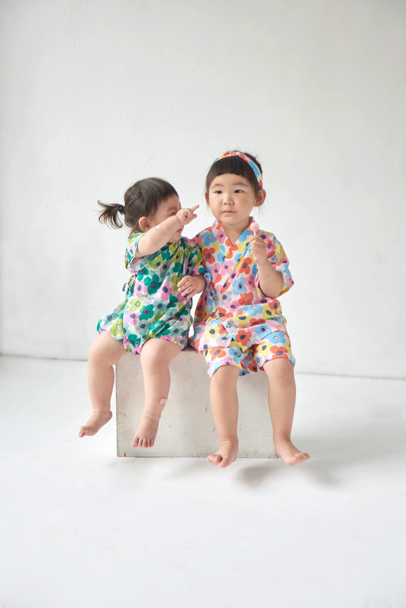 [阿花姊妹]夏日兒童日式甚平/浴衣 #三種款型 第2張的照片