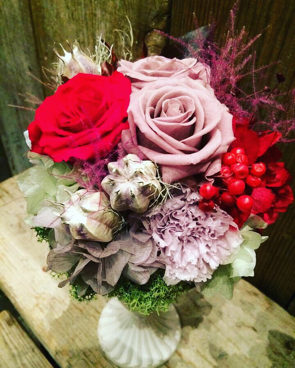 オシャレなweddingや御祝ギフトに♡明るい楽しい可愛いプリザーブド  