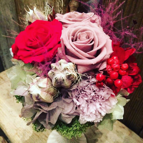 オシャレなweddingや御祝ギフトに♡明るい楽しい可愛いプリザーブド  