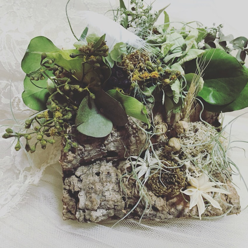 小さな森のボタニカルオブジェ♪ギフトにも。丸いワイヤーがついて