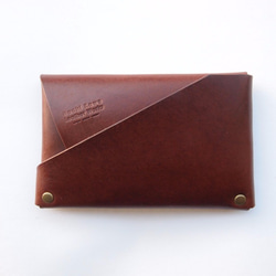 八革(hachi-kawa Leatherworks) 手工皮件 折合鉚接式名片夾(折り畳み名刺入れ) 第2張的照片