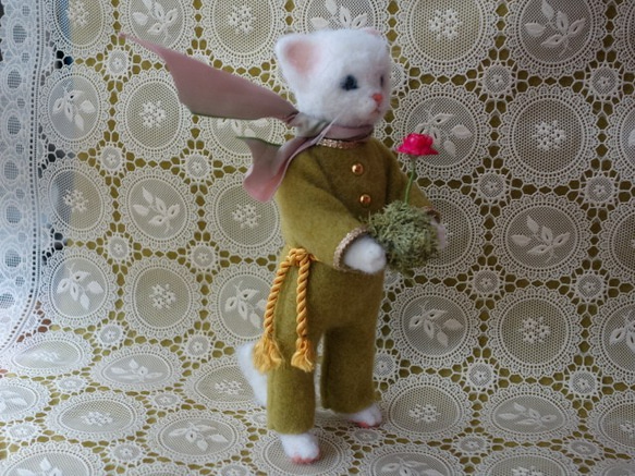 送料無料　星の王子さま子猫　羊毛フェルト 6枚目の画像