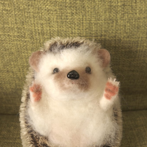 送料無料 ハリネズミ 羊毛フェルト 小動物 羊毛フェルト
