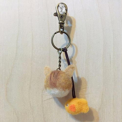 自分の代わりに首が悲惨になった羊毛フェルトキーホルダー 個展作品振り返り] ※会期は終了しています 『八木館長