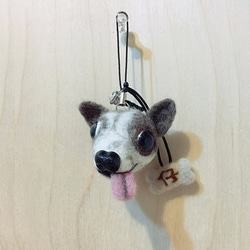 客製化羊毛氈-狗狗手機吊飾（仔仔） 第1張的照片