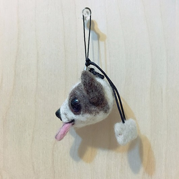 客製化羊毛氈-狗狗手機吊飾（仔仔） 第2張的照片