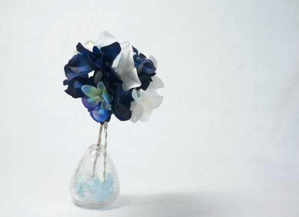 紫陽花のかんざし～青のグラデーション～ 1枚目の画像