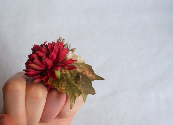 Artificial flower ring, Girls flower, Autumn color 第2張的照片