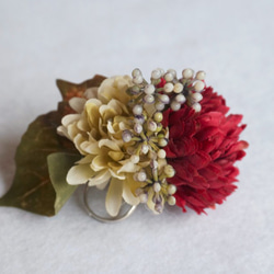 Artificial flower ring, Girls flower, Autumn color 第3張的照片