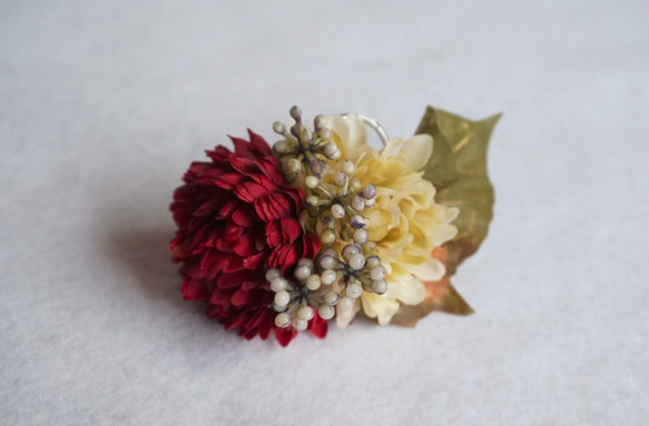 Artificial flower ring, Girls flower, Autumn color 第4張的照片