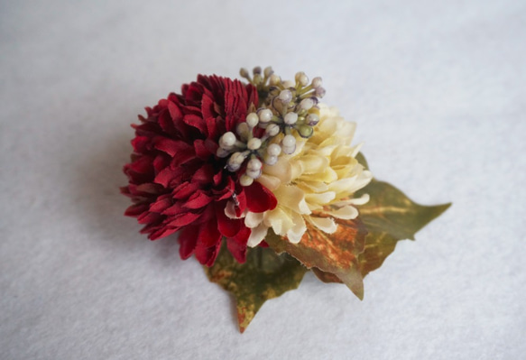 Artificial flower ring, Girls flower, Autumn color 第5張的照片