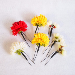 ボックスフラワー風～菊の髪飾り～ 4枚目の画像