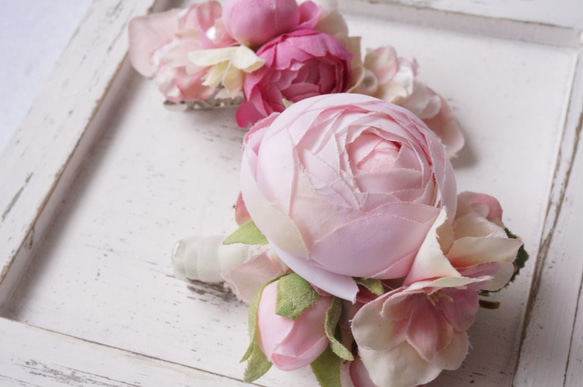 [Creema限量幸運包2019]淺粉色玫瑰。配件套裝 第6張的照片