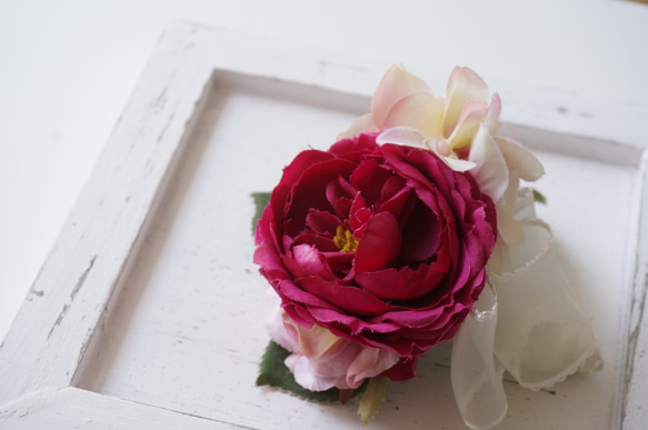 Artificial Pink Roses flower, Corsage 第1張的照片