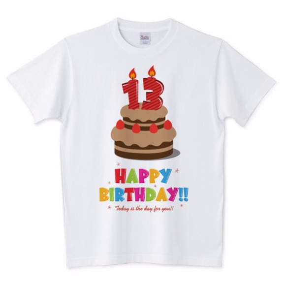 Happy Birthday! / 13才用 (キッズ・レディース・メンズ / 受注生産品) 1枚目の画像