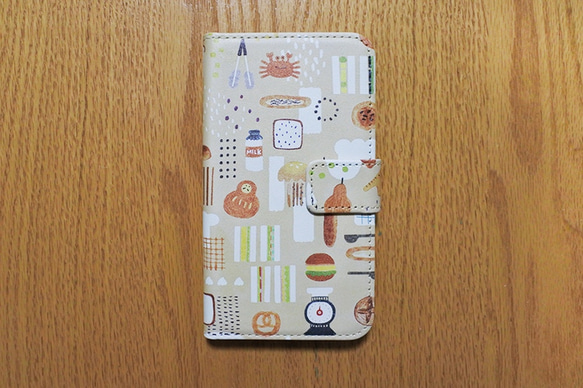 手帳型スマホケース「パン屋さん」《 iPhone・Android機種対応》  受注制作 (6/10最終〆切) 5枚目の画像