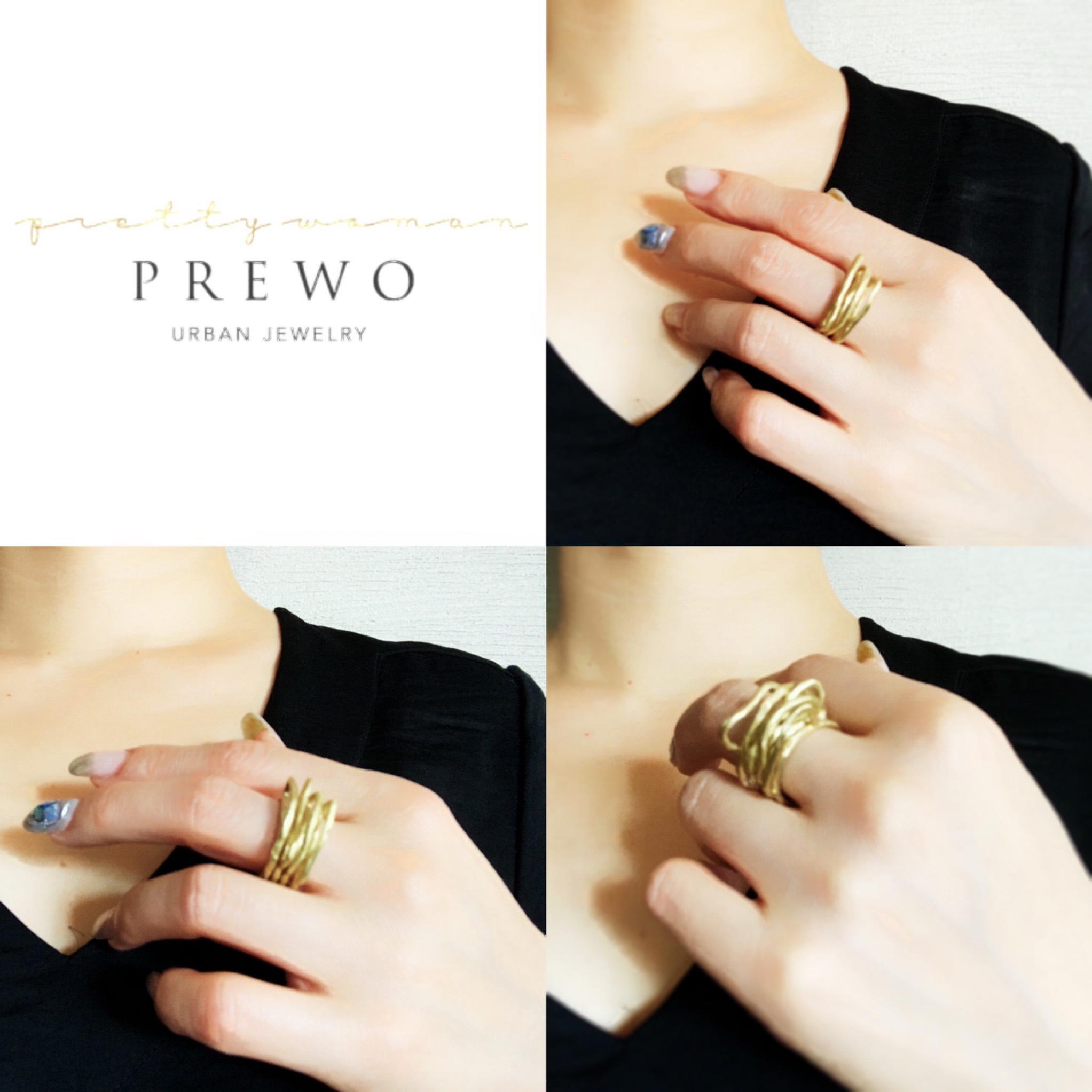 《受注製作》Cloud rings -K18GP-