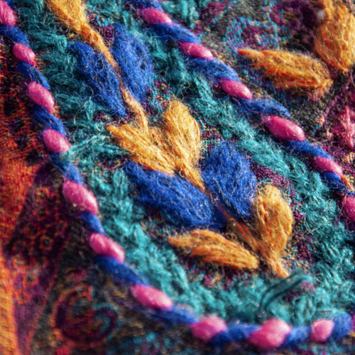 カシミヤカシミヤブランケット刺繍入りブランケットウール