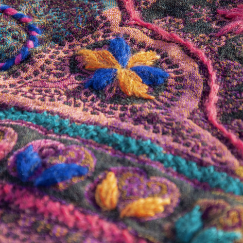 カシミヤカシミヤブランケット刺繍入りブランケットウール カシミヤカシミヤブランケット刺繍入りブランケットウール