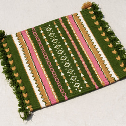 クリスマスギフト交換ギフト誕生日ギフトバレンタインデーギフト母の日ギフトピクニック手織りラグピクニックマットピュアウール織りラグ 1枚目の画像