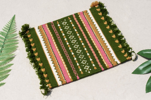 クリスマスギフト交換ギフト誕生日ギフトバレンタインデーギフト母の日ギフトピクニック手織りラグピクニックマットピュアウール織りラグ 1枚目の画像