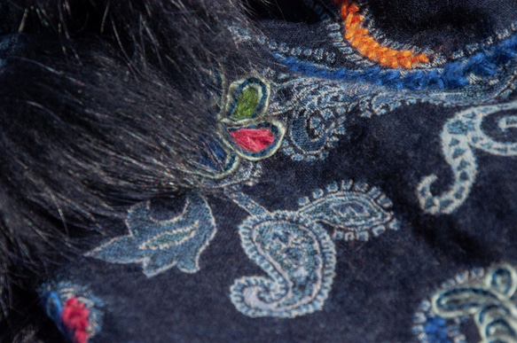 クリスマス交換ギフトバレンタインデーギフトバースデーギフト母の日ボイルドウールショール/ニットスカーフ/刺繍スカーフ/カシミヤシ 7枚目の画像