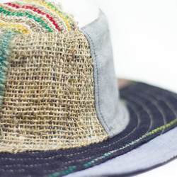 Hemp hat 限量一件 手工編織棉麻帽/編織帽/漁夫帽/遮陽帽/草帽 - 熱帶質感風 made in nepal 第1張的照片