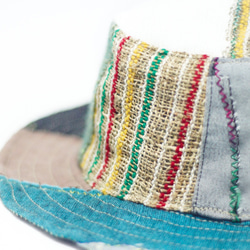 Hemp hat 限量一件 手工編織棉麻帽/編織帽/漁夫帽/遮陽帽/草帽 - 熱帶質感風 made in nepal 第7張的照片