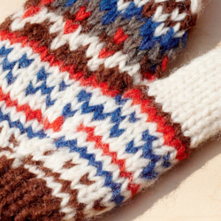 Wool gloves 針織純羊毛保暖手套 / 羊毛手套 / 露趾手套 / 內刷毛手套- 森林風北歐費爾島圖騰nepal 第7張的照片