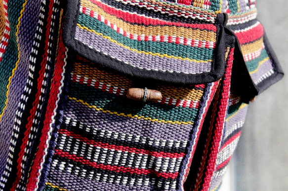 Weave Bag 限量一件 手工編織背包/ 肩背包 / 斜背包 / 編織手感旅行後背包-魔幻線條fairtrade 第5張的照片