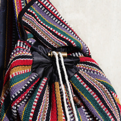 Weave Bag 限量一件 手工編織背包/ 肩背包 / 斜背包 / 編織手感旅行後背包-魔幻線條fairtrade 第6張的照片