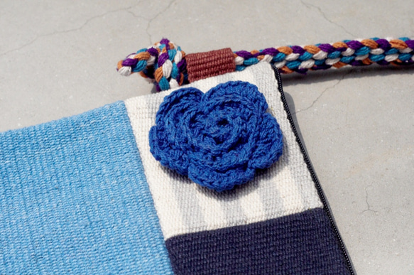 限定版の手織り、天然スプライスさメッセンジャーバッグ/バックパック/ショルダーバッグ/バッグ/バッグをフェアトレード - 青空幾 2枚目の画像