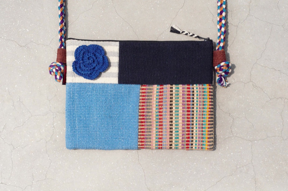 限定版の手織り、天然スプライスさメッセンジャーバッグ/バックパック/ショルダーバッグ/バッグ/バッグをフェアトレード - 青空幾 7枚目の画像